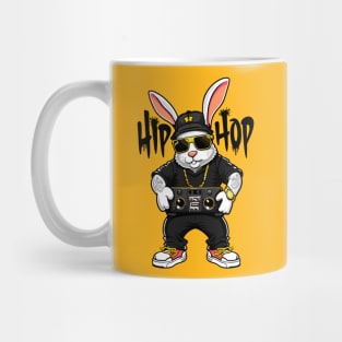 Hip Hop Easter Bunny Dark Graffiti by gnarly Mug